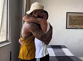 Massive brazilian cock fucks transguy raw