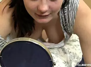 chesty teen 18+ explores her body while masturbating her slit outdoors in a solo softcore moment