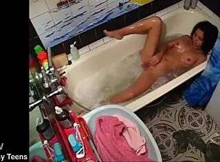 barely legal step-sister teases her tight 18+ hole on hidden camera solo