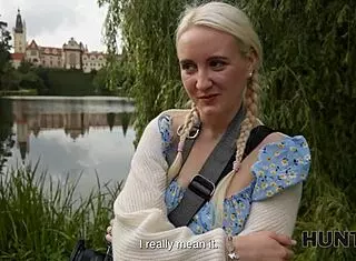 Oh man, I was like totally craving this huge cock in my tight pussy, Daruma Rai here, cute blonde babe just needing that monster inside me deep