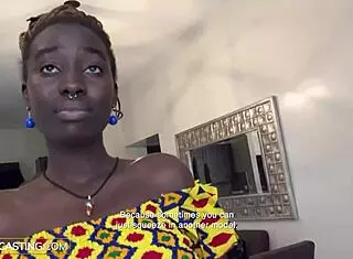 Saggy tits ebony slut delivers sloppy blowjob before wild pov reverse cowgirl ride