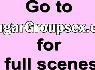 Intense Group Sex With Hot Blonde And Brunette Milfs Licking In 4some Action