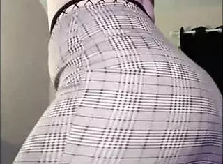 Watch This Sexy Fat Ass Dancing Wild In Fishnets!