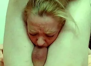 My Bitch Swallowing My Dick Like A Whore With Deepthroat And Shaved Pussy!