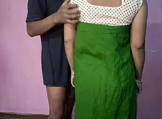 desi indian bhabhi gets fucked by husband's friend in rough doggy style with big tits and ass shaking homemade