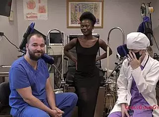 Rina arem gets yearly gyno exam from doctor tampa and nurse stacy shepard.