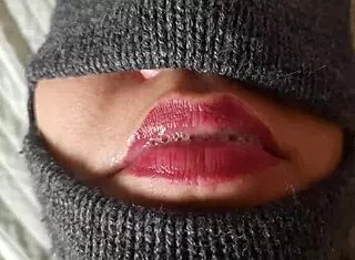 i feel so aroused giving this closeup blowjob with lipstick and tongue teasing his big black cock in homemade domination