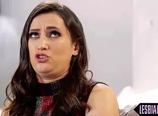 Glamcore lesbian babe rubs wet pussy against her cute girlfriend outdoors