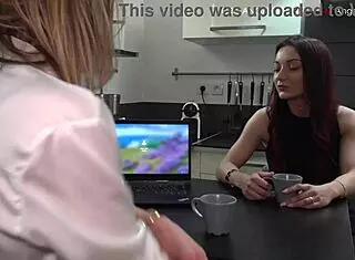 Oh wow, check out Angela and Melany sharing one cock in this hot French girlfriend experience 😍