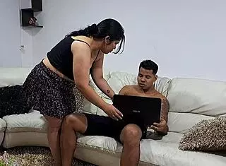 This horny slut loves having my cock in her mouth