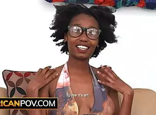 Busty 18yo Ebony Hottie Soaked In Interracial Hardcore Fucking And Deepthroat!