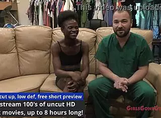 Rina arem gets yearly gyno exam from doctor tampa and nurse stacy shepard.