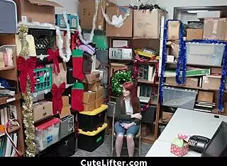 Hey thief, you're caught stealing electronics so now take this big cock punishment in the garage!