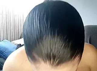 Blowjob Dildo Masturbation From Brunette With Huge Tits