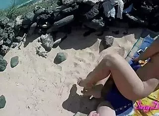 sun sand and seduction sexydea scandalous pov doggystyle on the beach with ass shaking and cum on ass