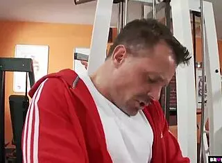 Hot teen seduced and fucked hard at gym