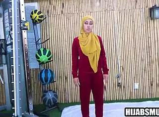 i'm a muslim housewife cheating on my husband with the flexible arab personal trainer during workouts