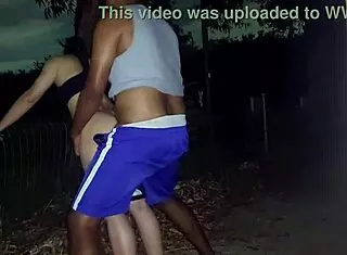 Night run turns intriguing when it leads to outdoor encounter in park with Brazilian exhibitionist flashing lingerie