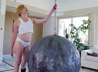 skinny teen 18+ miley may takes on older guys in wrecking ball parody gangbang with deepthroat choking and cowgirl riding until cum on tits!!