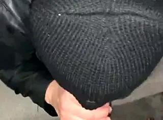 Thick masked white girl feels thrilled sucking big black dick sloppy