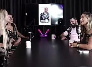 Jogo Do Tinder Quem Ela Deu Match with Juli Figueir� and Felipe Larrossa in Sheer Red Lingerie