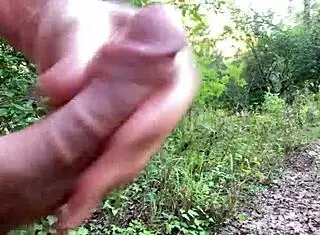 i feel so excited masturbating my wet clit outdoors in the forest for homemade solo orgasms with flashing and exhibitionist vibes