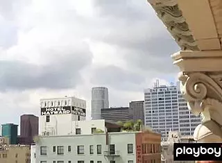 redhead leanna decker casually strips down revealing her massive natural boobs in a teasing solo show