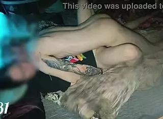 we shared intimate moments on a squeaky illuminated hotel bed with soft lighting