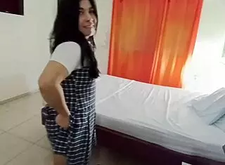 Watch this girl get her ass broken and filled with cum in Colombian motel!