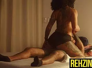 Sneak into coworker hotel room and help him relax with anal and interracial fun - rehzinha 😈🏨