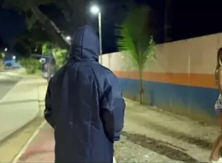 wife asks for help crossing train tracks and rewards helpful guy with fun