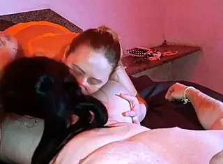 capitao pica enjoys blowjobs from hot babes with big tits at swing house