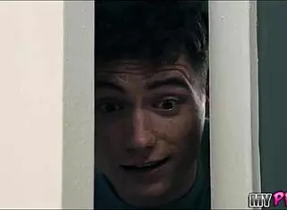 neglected milf abby rose seduces stepson jodie for hardcore blowjob and cowgirl ride in homemade fantasy, ending with creampie mouthful.