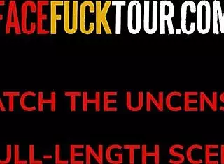 busty blonde gets mouthful of big cock