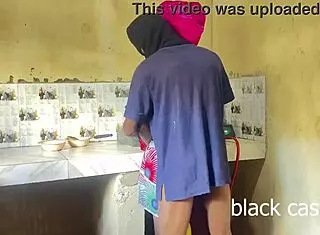 I Fuck My House Help In The Kitchen While She Cooks Because My Wife Is Not Around