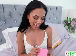 I can't believe my mixed race teen stepsister plays these stupid sex games with me.