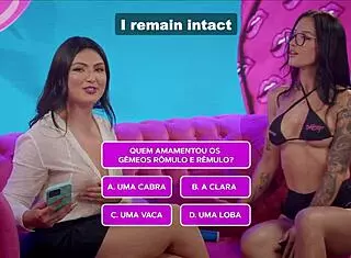 two brazilian latinas masturbate with dildo