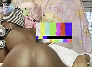 Casual couch fuck with ebony petite on sofa in homemade sex