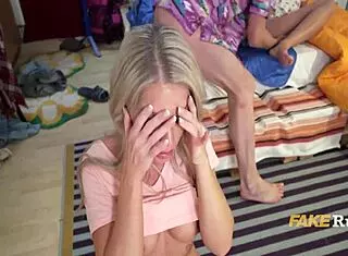 blonde teacher, want to play while student rests?