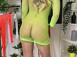 Oh man I love showing off these sexy fishnet dresses for sexual wellness... ya know?
