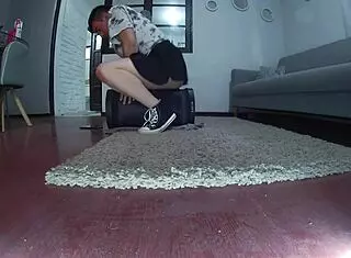 I just love how this gay guy bounces wildly on his huge dildo with pure excitement