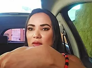 Naughty app driver ambushes young married stud