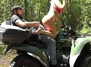 I'm So Overwhelmed By This Epic Adventure Where Bailey Brooke And Justin Sane Turn A 4 Wheeler Ride Into Wild Outdoor Fucking Ending In Massive Creampie.