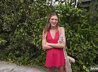 bangbros - addison vodka shows how slutty she can be as she sticks her tongue out to taste a cumshot. she rides in cowgirl and bent over doggystyle with tan lines.