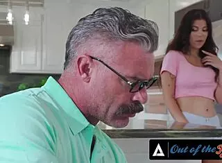 Lilith Grace Tricks Stepdad Into POV Anal Creampie On Kitchen Counter 😏