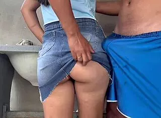 hey, in that skirt with big butt and tight ass, does the wife want to fuck while washing clothes?