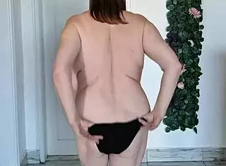 granny mariaolds dances gracefully in lilac serenade with subtle shaved area play