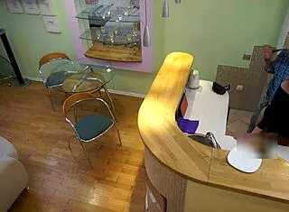 Sweet Step Daughter Candy Red Sucks and Rides Old Cock in Kitchen