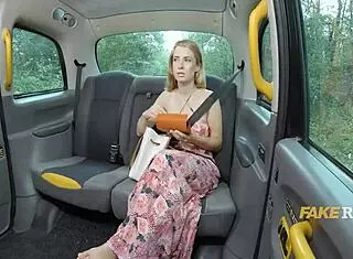 Beautiful Blonde Was 10 Short for Taxi Fare and Got Tight Pussy Fucked in Backseat Spooning