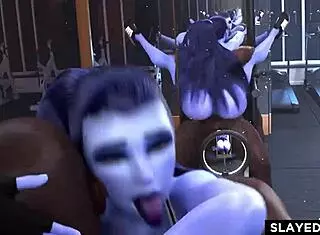 Widowmaker Gets Wildly Fucked in Intense Creampie Action with Monster Cock and Blowjob